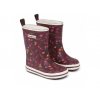 HOLÍNKY/SNĚHULE BUNDGAARD SAILOR RUBBER BOOT WARM - WINTER FLOWER - ZIMNÍ KVĚTINY - S KOŽÍŠKEM