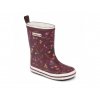 HOLÍNKY/SNĚHULE BUNDGAARD SAILOR RUBBER BOOT WARM - WINTER FLOWER - ZIMNÍ KVĚTINY - S KOŽÍŠKEM