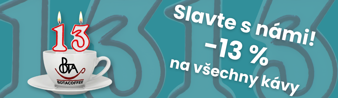 13 let pražírny - měsíc novinek a slev
