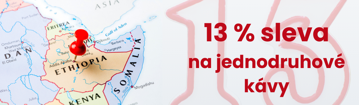 Narozeninová sleva 13 % na jednodruhové kávy