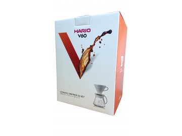 Hario Set - V60-02 + dekantér + filtry - white