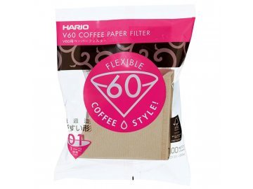 Hario Misarashi hnědé papírové filtry do V60-01 (100 ks)