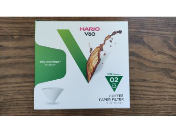 Hario bílé papírové filtry do V60-02 (100 ks) - krabička