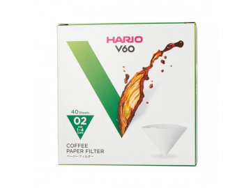 Hario bílé papírové filtry do V60-02 (40 ks) - krabička