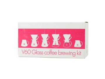 Hario Set V60 02 Glass Coffee Brewing Kit Red, balení
