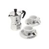 Bialetti Set Moka Carosello (Moka Express na 3 porce + 2 šálky s podšálky s panáčkem Bialetti)