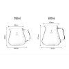Nákres rozměrů Timemore Coffee Server