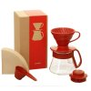 Hario V60 Dripper & Red Pot Set dripper + konvička + filtry + odměrka + dárková krabička