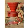 Hario V60 Dripper & Red Pot Set dripper + konvička