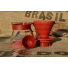 Hario V60 Dripper & Red Pot Set dripper + konvička +  odměrka