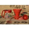 Hario V60 Dripper & Red Pot Set dripper + konvička + odměrka