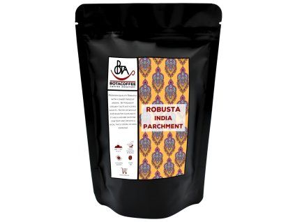Roasted coffee India robusta Parchment from BotaCoffee roastery in 250g pack