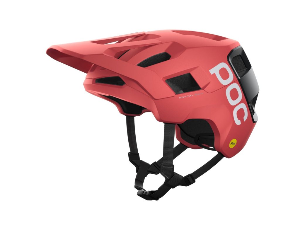 Cyklistická helma POC Kortal Race MIPS Ammolite Coral / Uranium Black Matt