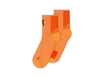 Ponožky On Running Performance Run Sock Mid Tangerine/Flame (Velikost L)