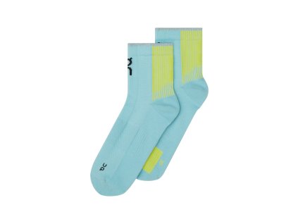 Ponožky On Running Performance Run Sock Mid Wash/Lime (Velikost L)