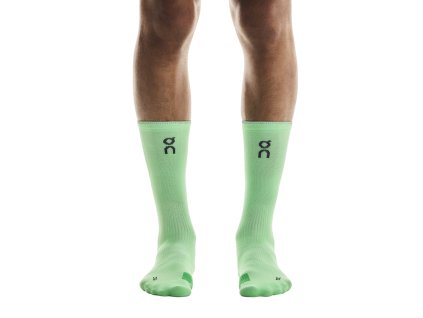 Ponožky ON Running Performance Run Sock High Honeydew/Parsley (Velikost L)