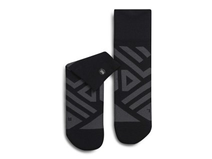 Ponožky ON Running Performance Mid Sock Black/Shadow (Velikost 42/43)
