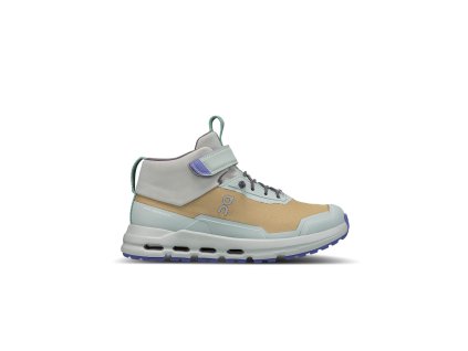 Dětské boty On Running Cloudhero Mid Waterproof - Safari/Mineral (Velikost 33)