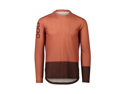 Cyklo dres POC MTB Pure LS Jersey Himalayan Salt / Axinite Brown