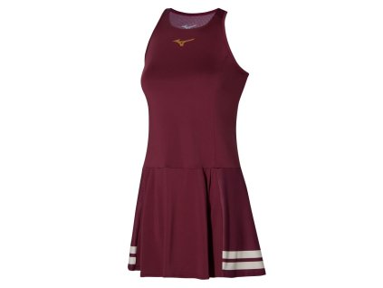 Tenisové šaty Mizuno Printed Dress Cabernet