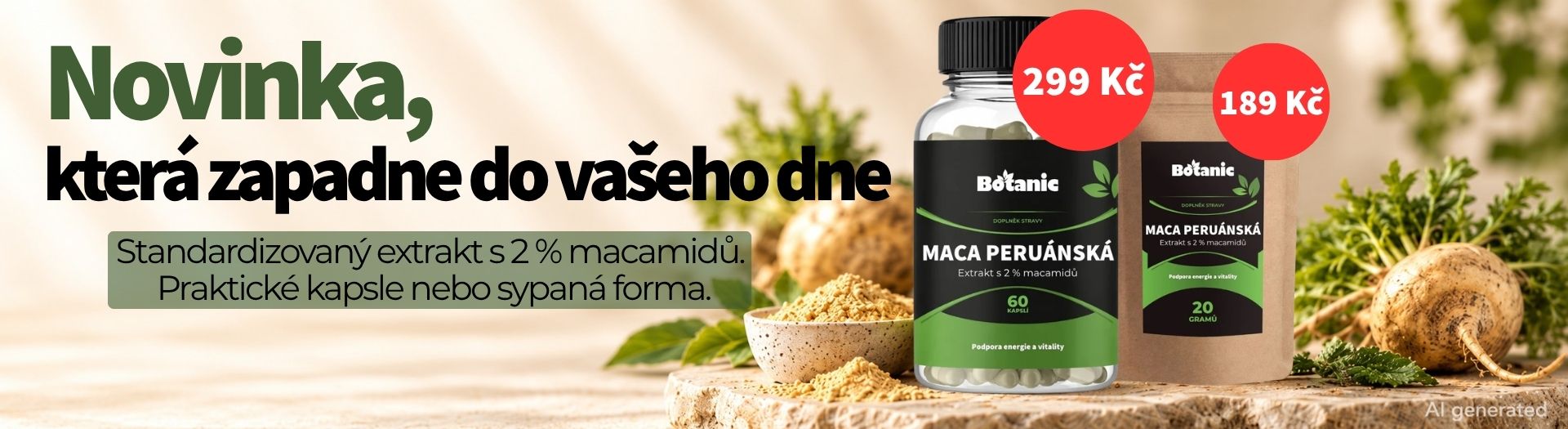 Objevte novinku: Maca peruánská s 2 % macamidů
