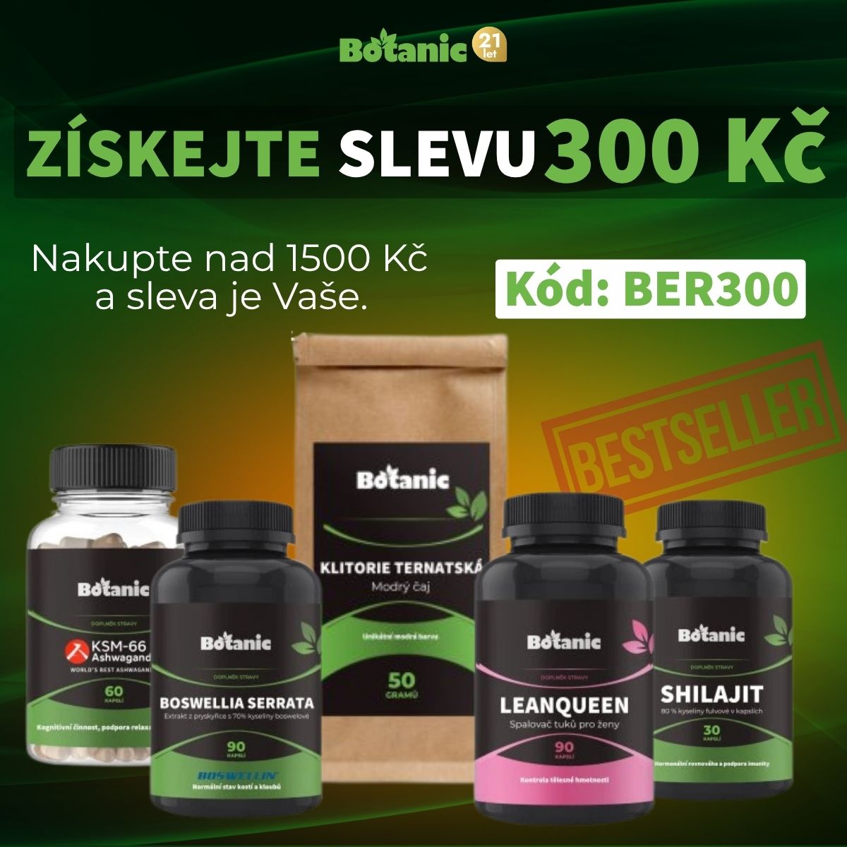 Získejte 300 Kč slevu při nákupu nad 1 500 Kč