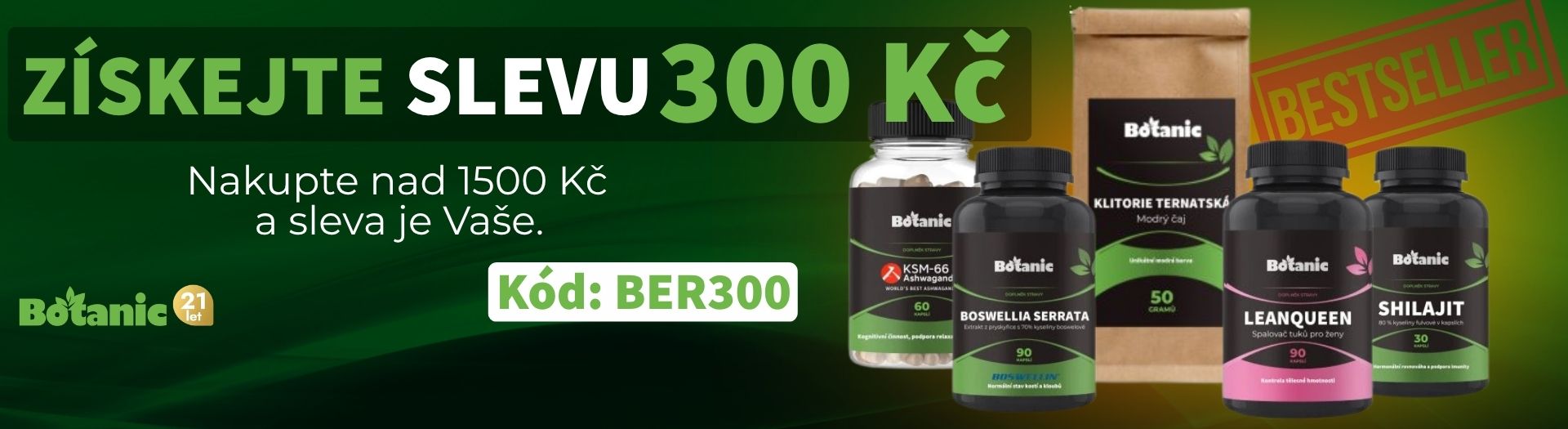 Získejte 300 Kč slevu při nákupu nad 1 500 Kč