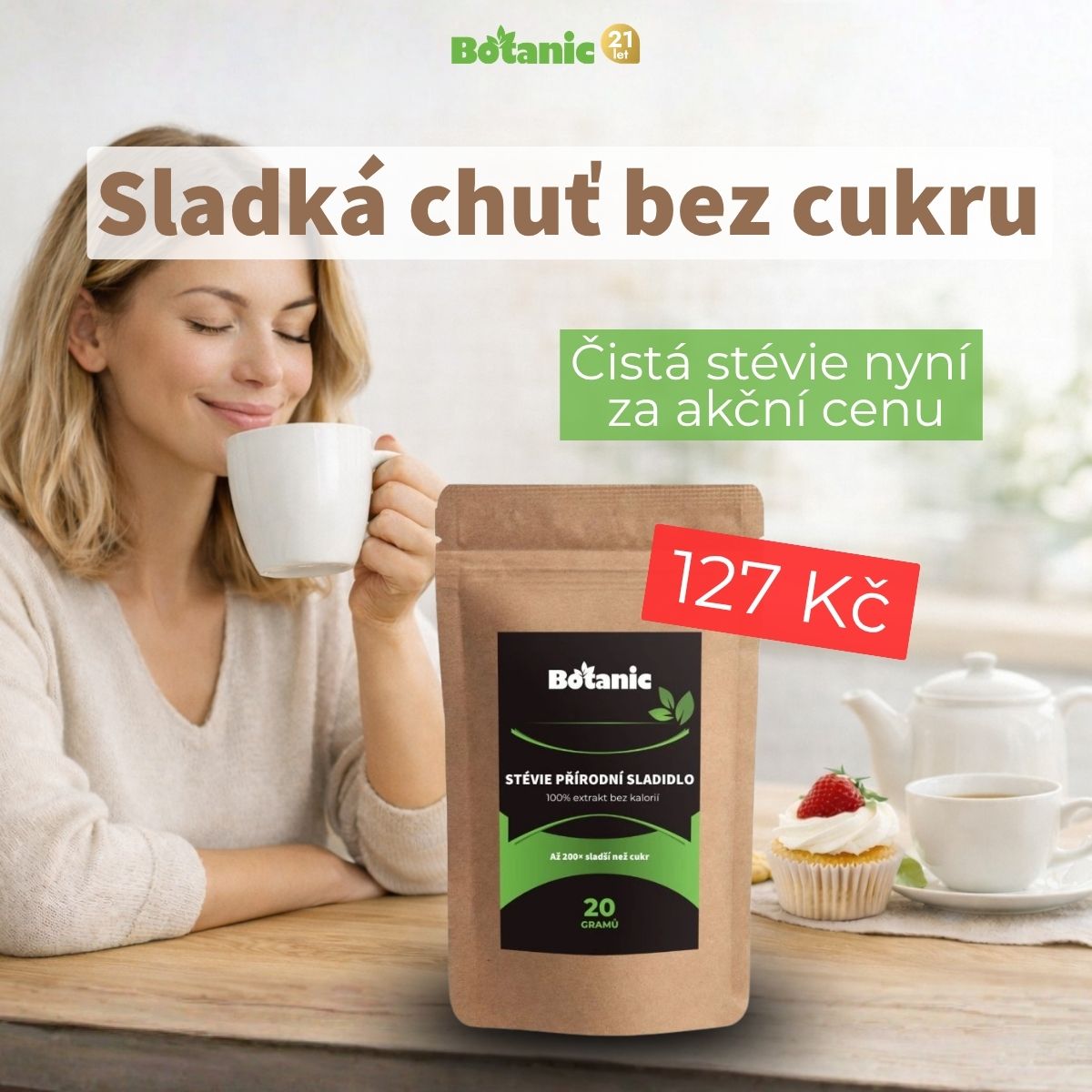 Vyzkoušejte čistou stévii bez kalorií – nyní za 127 Kč
