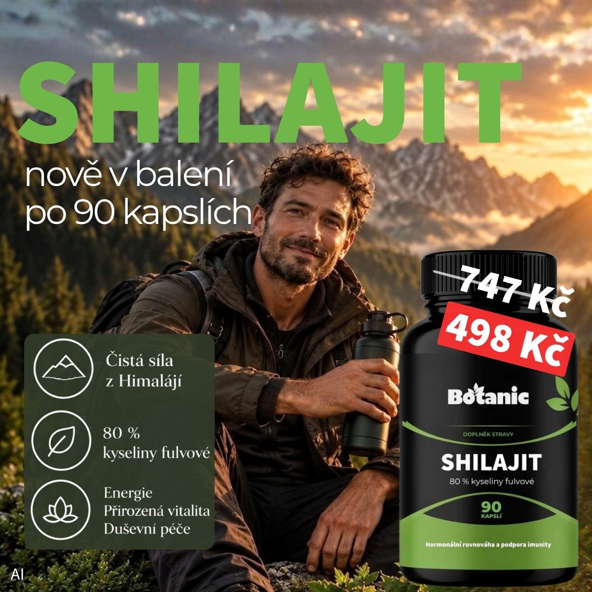 Novinka – Shilajit 90 kapslí, větší balení je tady