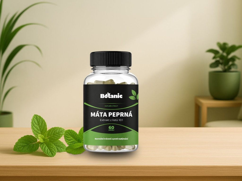 Máta peprná - Extrakt z listů 10:1 v kapslích