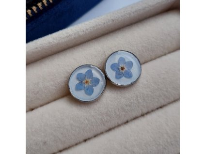 Náušnice s pomněnkami 2