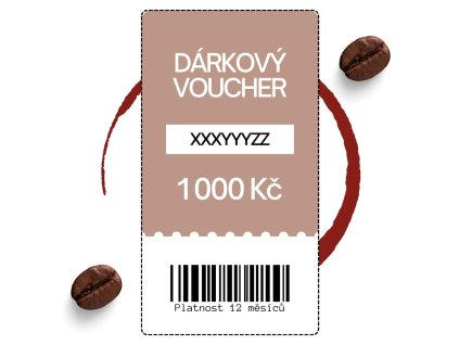 Dárkový voucher v hodnotě 1000 Kč min