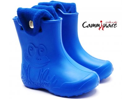 CAMMINARE G005 zateplené sněhule/gumáky modré