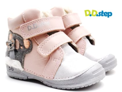 Zimní boty DDStep W038-865 sv. růžová