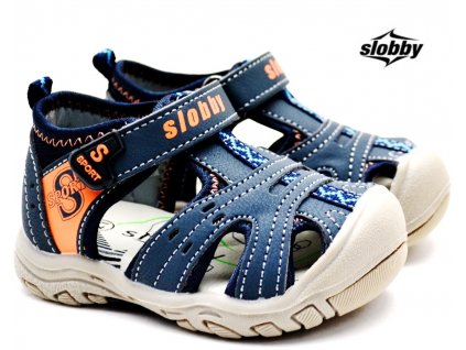 Dětské sandály SLOBBY 151-0022-T7 modrošedé