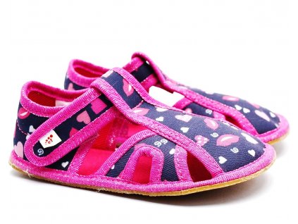 Barefoot bačkory EF BAREFOOT 386 Hearts