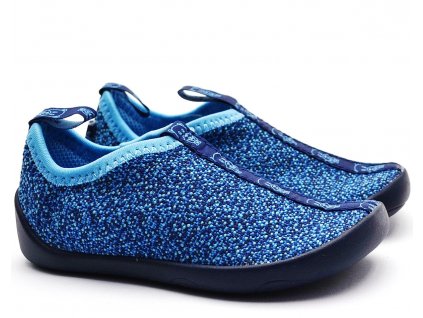 Dětské barefoot bačkory Affenzahn Homie Paw Knit Bear blue 00850-3005-780