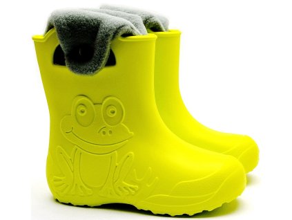 CAMMINARE zateplené sněhule/gumáky limetkové