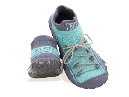 Dětské ponožkoboty s tkaničkami EEREE PB2011 šedomint