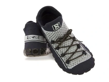 Dětské ponožkoboty s tkaničkami EEREE PB1011 černošedá