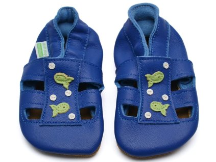 Hopi Hop BAREFOOT letní capáčky RYBIČKY modré