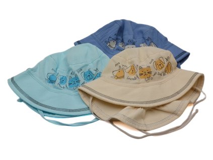 Chlapecký klobouček vázací RDX 7929 pejsci a kočka