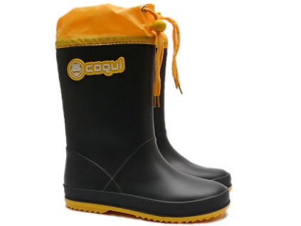 Dětské holínky COQUI RAINY Collar fur 8559-900-2412