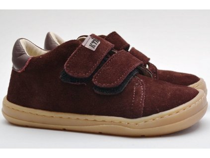 Dětské barefoot boty KTR KUSH 2513/KATI/BARE vínové