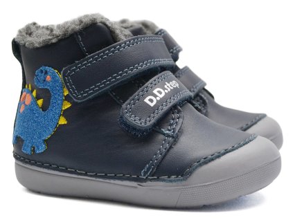 Zimní boty DDstep W066-52525 dinosaurus