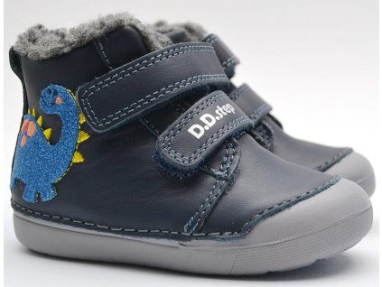 Zimní boty DDstep W066-52525 dinosaurus