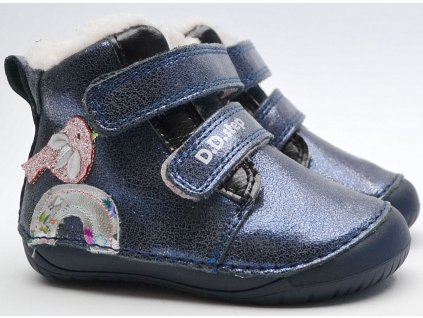 Zimní barefoot boty DDStep W070-52624 ptáček
