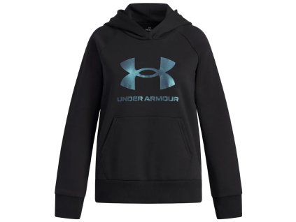 Dívčí mikina Under Armour UA Rival Flc Shimmer Hdy-BLK 6004118-005