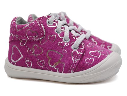 Dívčí boty JONAP KID růžové srdce