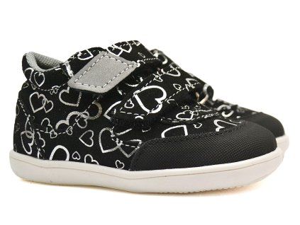 Dívčí boty JONAP 051 mv černé srdce